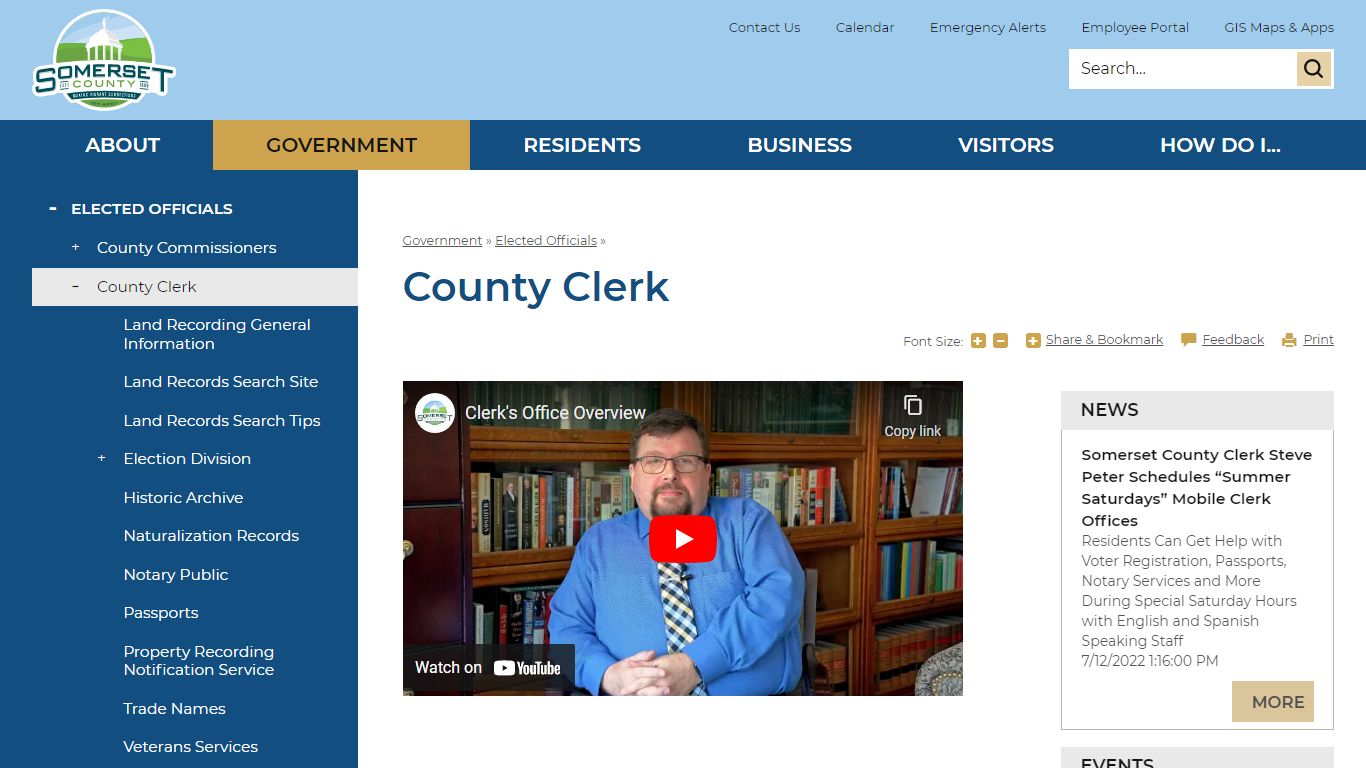 County Clerk | Somerset County